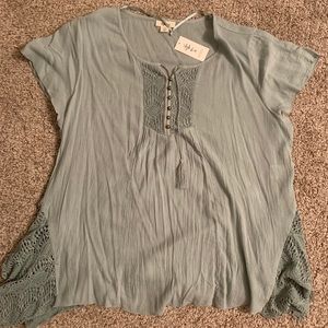 Lace top in beautiful blue color